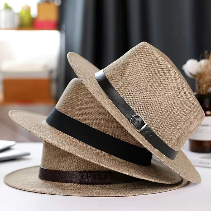 Summer Hat Men's Linen Sun Visor Panama