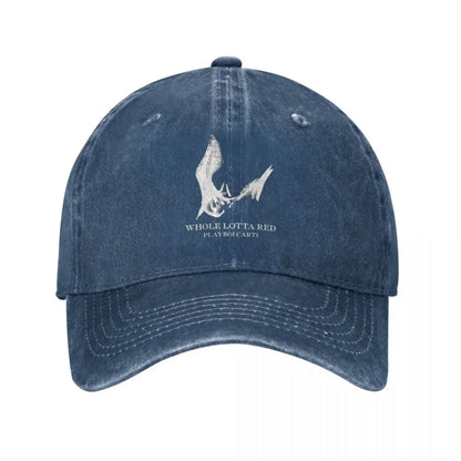 Playboi Carti Distressed Denim Baseball Cap
