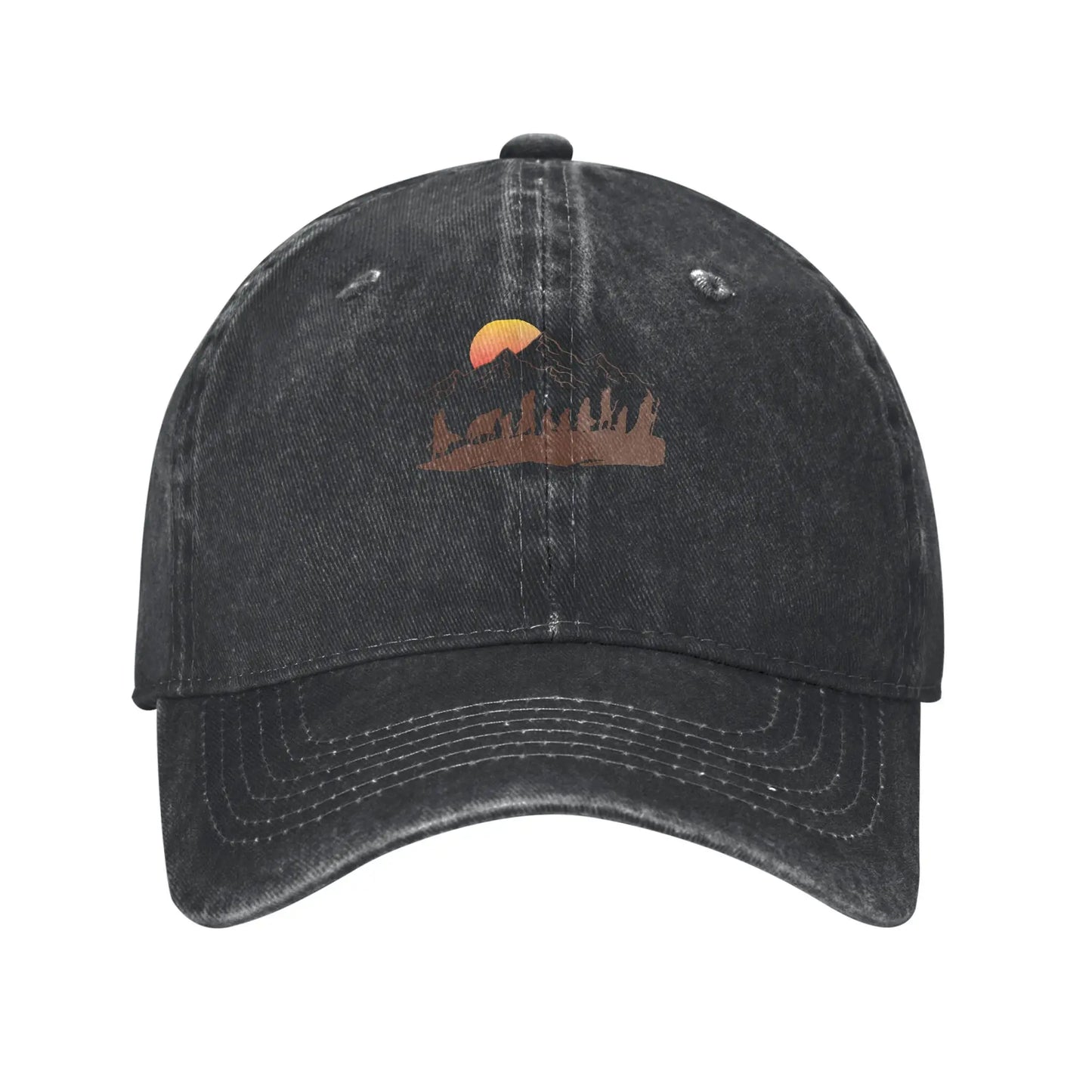 Sunset Mountain Adventure Baseball Cap