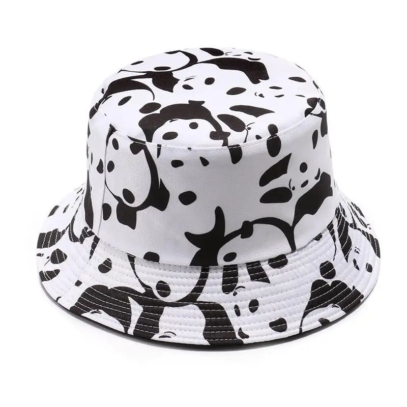 Bucket Hat Women Men Unisex Panda Printed Fisherman Cap