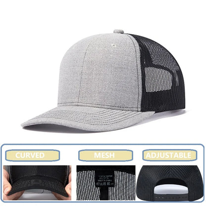 Rivet Embellished Hip-Hop Mesh Visor Snapback Cap