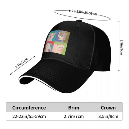 Four Meme Cats Of The Apocalypse Baseball Cap