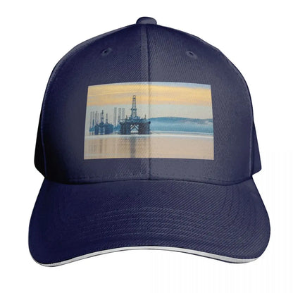 Oil Rig Sunrise Outdoor Unstructured Baseball Cap