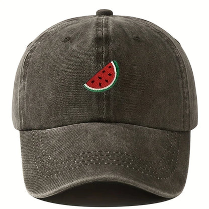 Watermelon Print Adjustable Baseball Cap