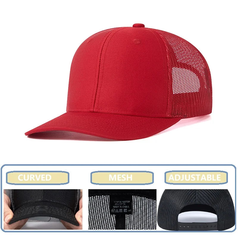 Rivet Embellished Hip-Hop Mesh Visor Snapback Cap
