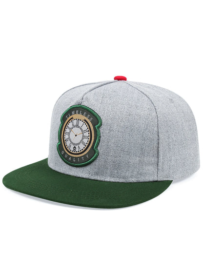 Fastball Clock Embroidered Cotton Unisex Snapback Cap