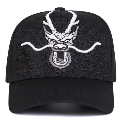 Unisex Dragon Embroidery Baseball Caps Spring