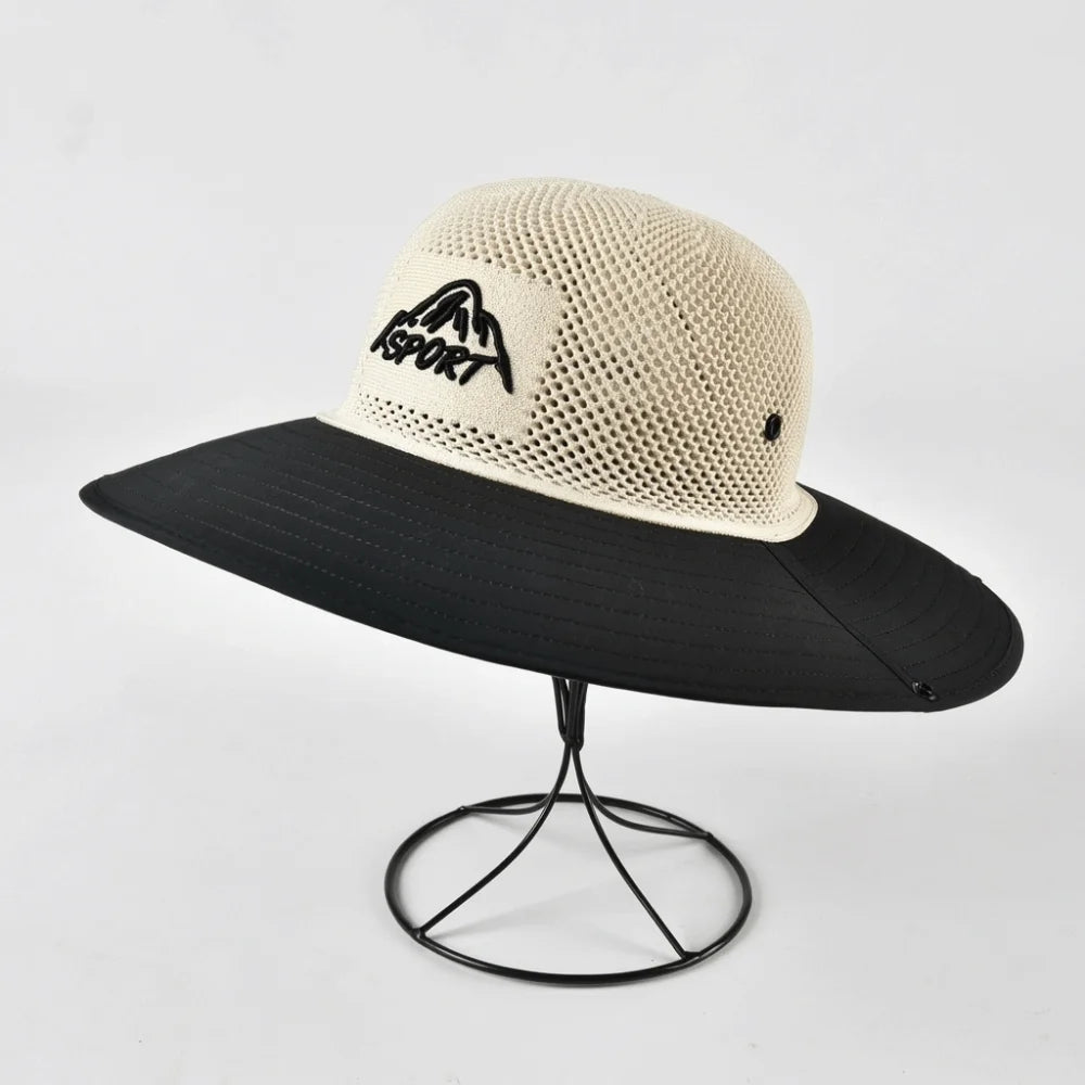 Breathable Mesh Wide Brim Fishing Bucket Hat