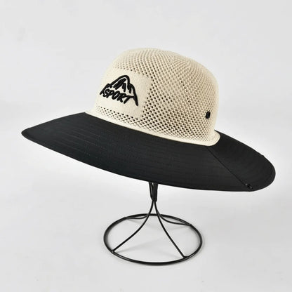 Breathable Mesh Wide Brim Fishing Bucket Hat