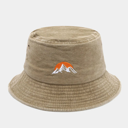Unisex Washed Plain Bucket Hat Outdoor Travel Cap