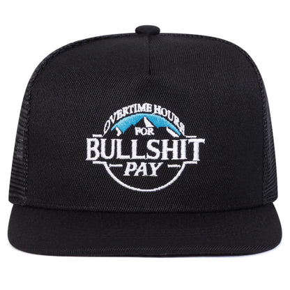 BULLSHIT PAY Embroidery Casual Snapback Cap