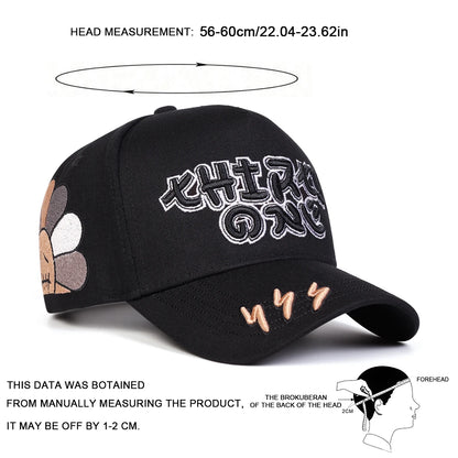 Lightning Embroidery Adjustable Sports Baseball Cap