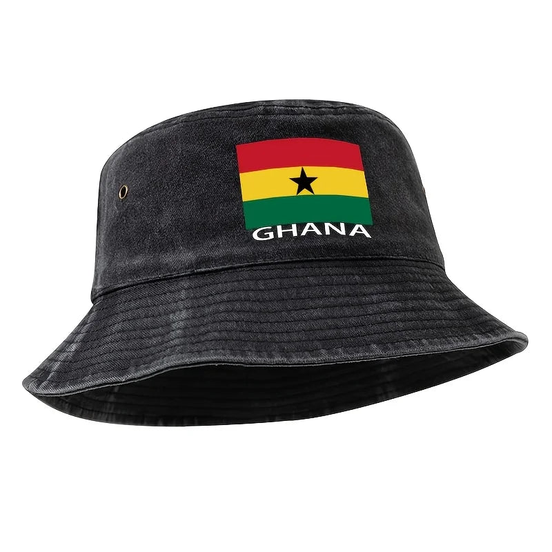 Football Event 2026 Printed Ghana Flag Bucket Hat
