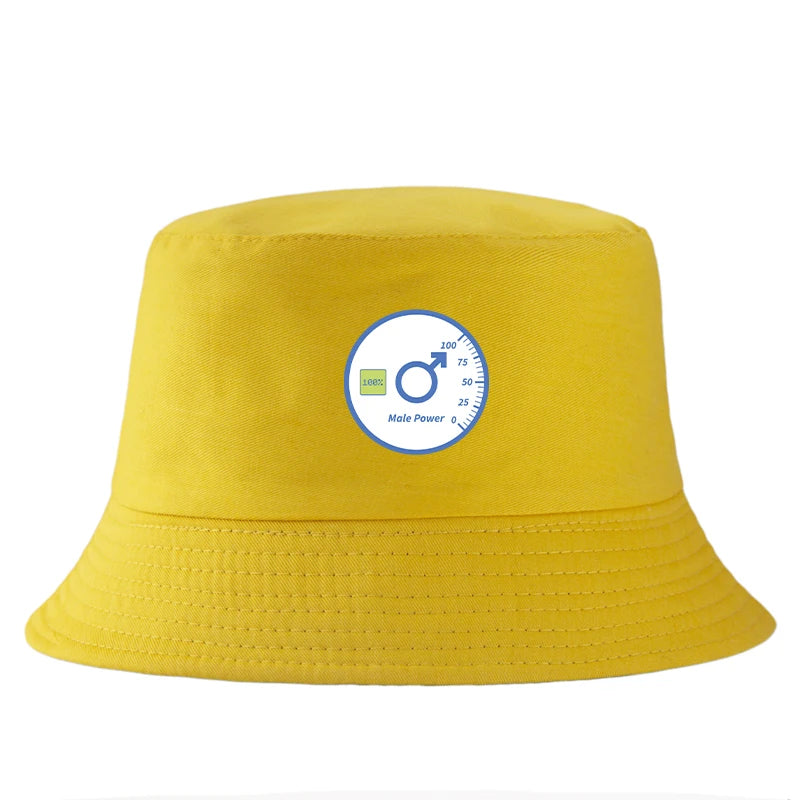 Funny Male Power Print Bucket Hat