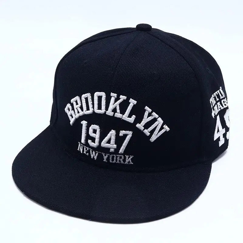 Adjustable Letter Embroidered Unisex Hip-Hop Snapback Cap
