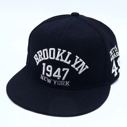 Adjustable Letter Embroidered Unisex Hip-Hop Snapback Cap
