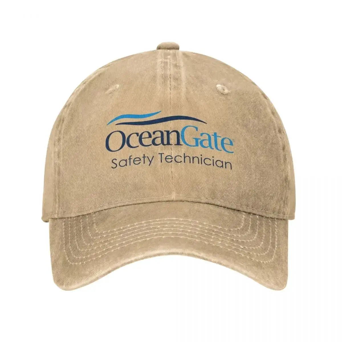 Vintage Ocean Gate Safety Technician Baseball Cap Unisex Style Distressed Washed Headwear Outdoor All Seasons Travel Hats Cap