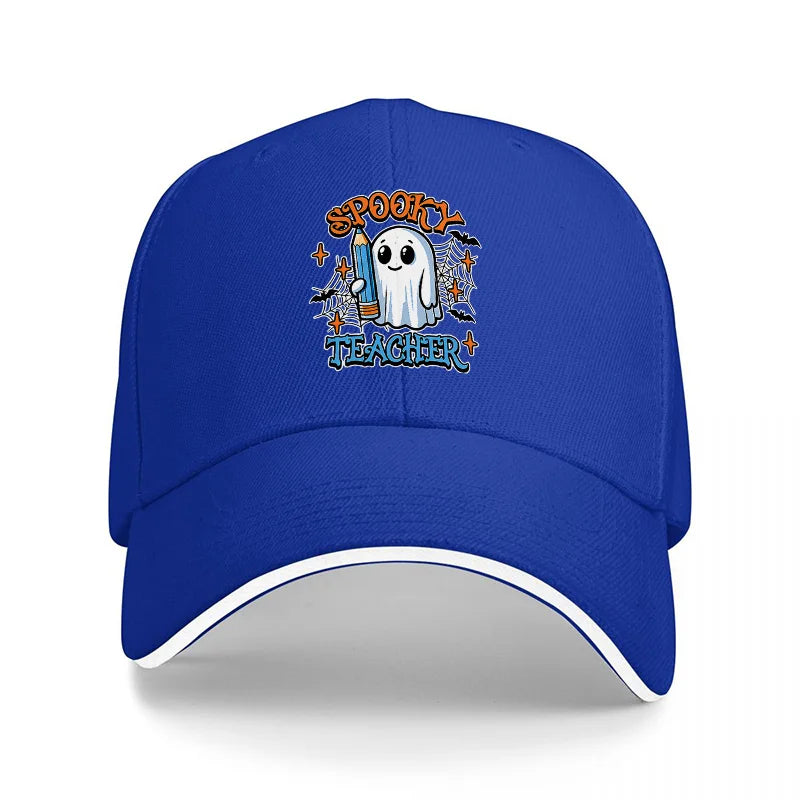 Spooky Teacher Ghost Baseball Cap