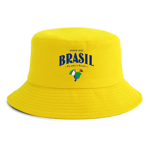 Brasil Map Toucan Print Bucket Hat