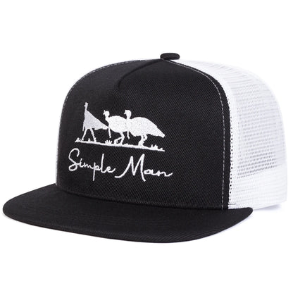 Simple Man Embroidery Casual Snapback Cap