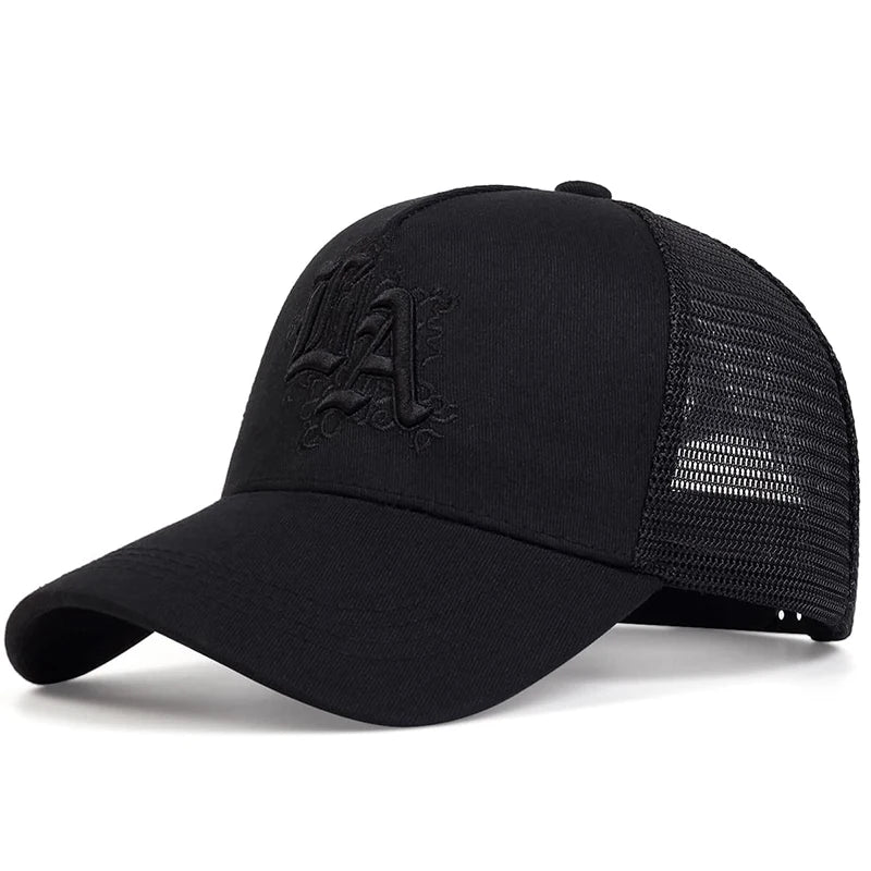 Unisex Letter Embroidery Baseball Net Caps