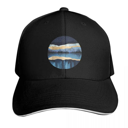 Midnight Lake Scenic Outdoor Baseball Cap