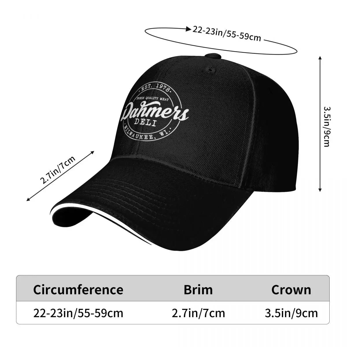 Jeffrey Dahmer Monster Graphic White Baseball Cap