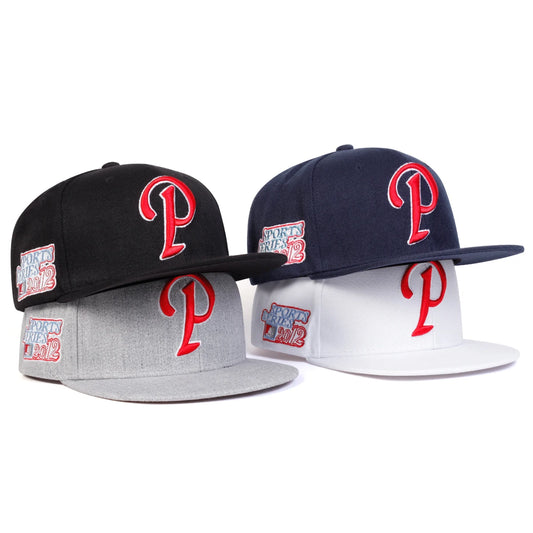 P Letter Embroidery Hip Hop Snapback Cap