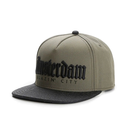 ADVISORY Alphabet Label Flat Brim Unisex Snapback Cap