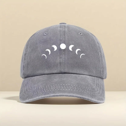 Moon Phase Retro Washed Baseball Cap