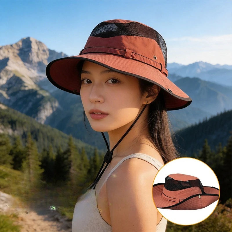 UPF 50+ Mesh Breathable Water-Resistant Bucket Hat