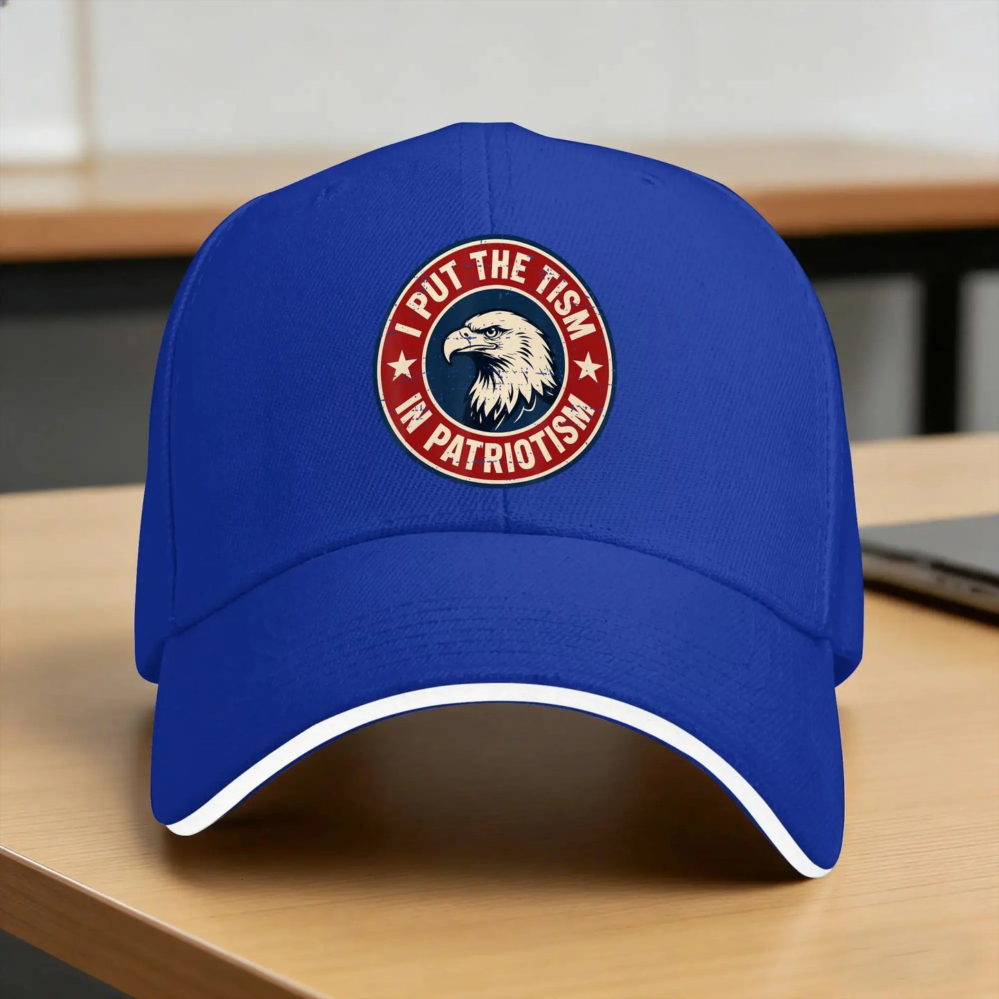I Put The Tism In Patriotism Eagle USA Baseball Cap