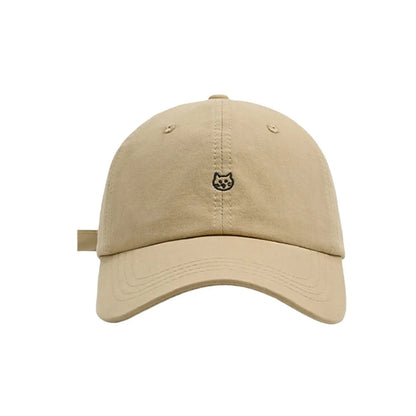 Cartoon Cat Embroidered Adjustable Baseball Cap