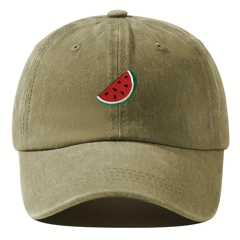 Watermelon Print Adjustable Baseball Cap