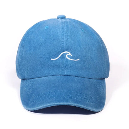 Wave Pattern Embroidered Baseball Cap