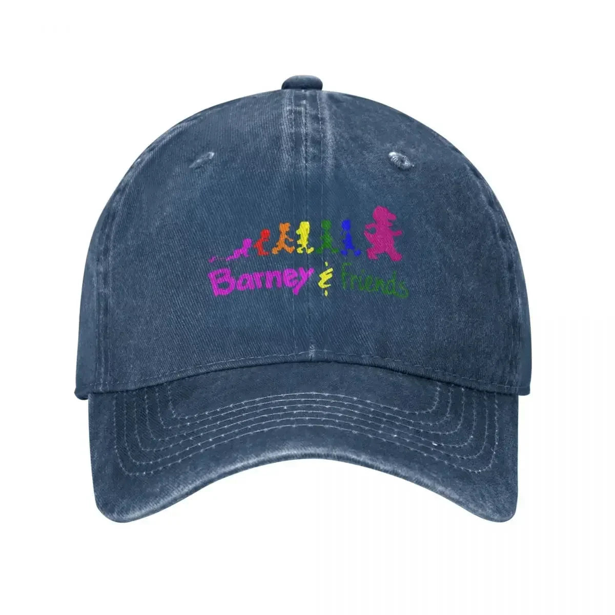 Barney Friends Classic Distressed Washed Snapback Baseball Cap