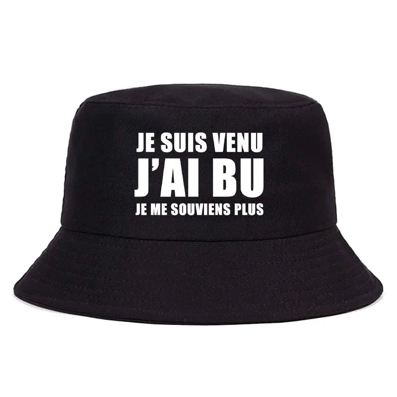 Je Suis Venu Print Bucket Hat
