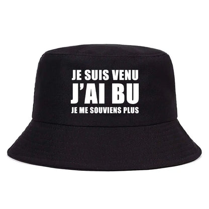 Je Suis Venu Print Bucket Hat
