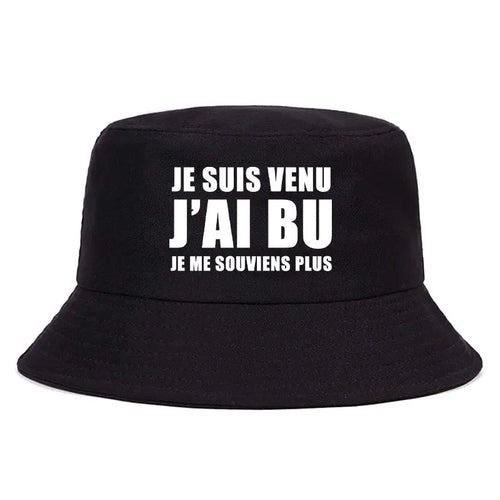 Je Suis Venu Print Bucket Hat