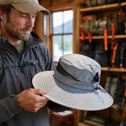 Quick-Dry UV Protection Wide Brim Bucket Hat
