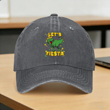 Let's Shirt Party Fiesta Retro Washed Trucker Baseball Cap