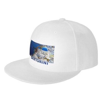 Santorini Greek Islands Callisc Flat Brim Snapback Cap