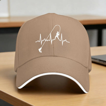 Fishing Heartbeat Y2K Baseball Cap