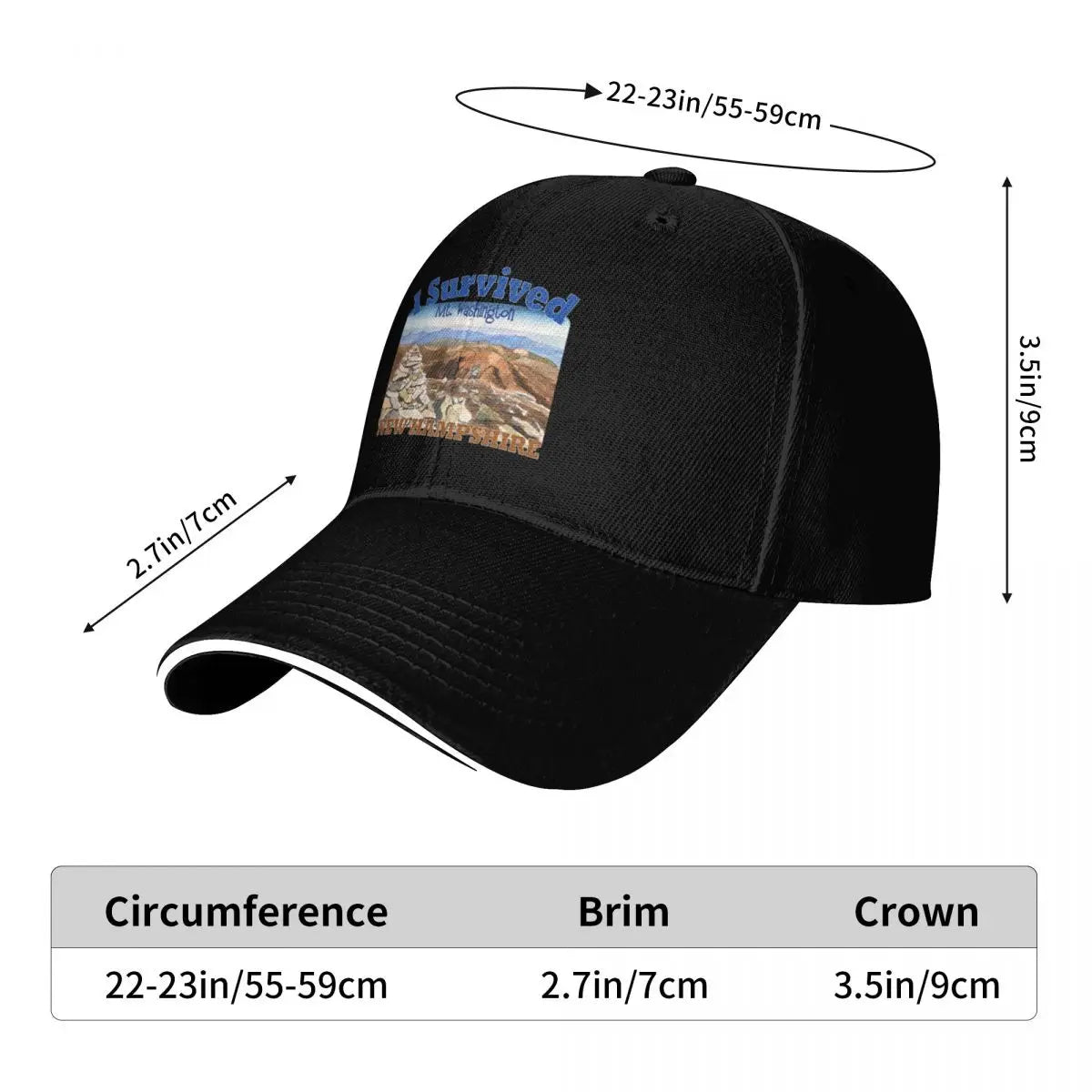 I Survived Mt. Washington Baseball Cap