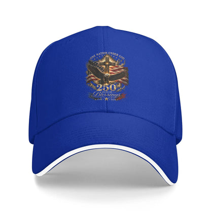 One Nation Under God USA 250th Anniversary Baseball Cap