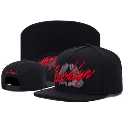 Luxury Flat Top Baseball Cap Adjustable Hip Hop Snapback