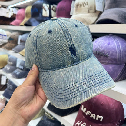 Hat Women's Four Seasons Denim Washed Old Soft Top Baseball Cap Size 55-60cm