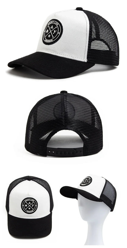 Summer Mesh Baseball Cap Women Men Snapback Hat Casual Breathable Letter Icon Unisex Hip Hop Trucker Caps Outdoor Sports Dad Hat Size 56-58cm