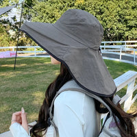 Gray Drawstring Cap