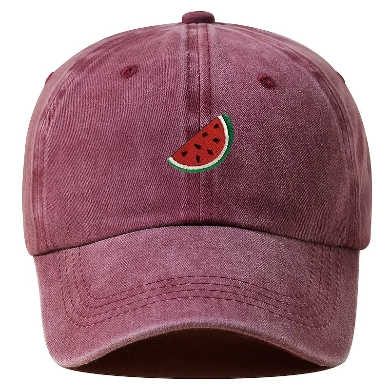 Watermelon Print Adjustable Baseball Cap
